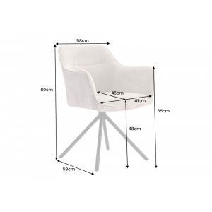 VERONA design forgatható szék - beige