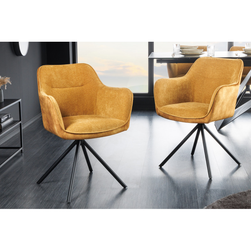 VERONA design forgatható szék - okker