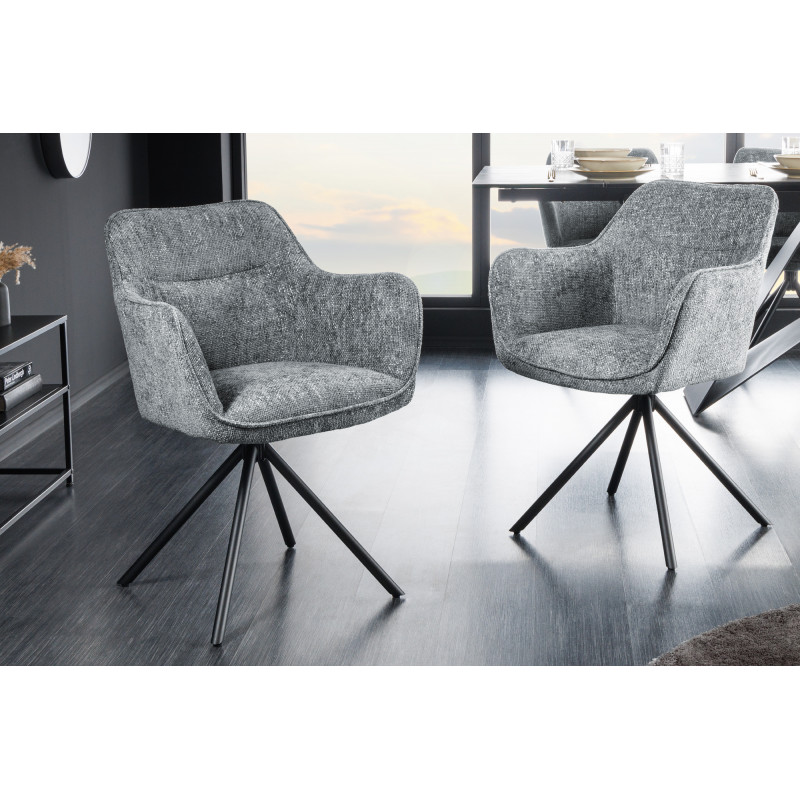 VERONA-II design forgatható szék - szürke