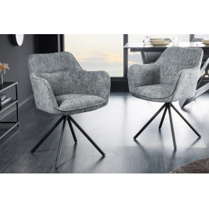 VERONA-II design forgatható szék - szürke INVICTA