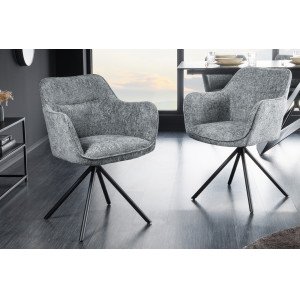 VERONA-II design forgatható szék - szürke INVICTA