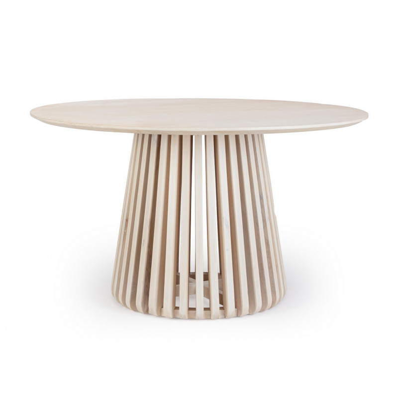 ODION kerek mangófa étkezőasztal - 130cm - natúr