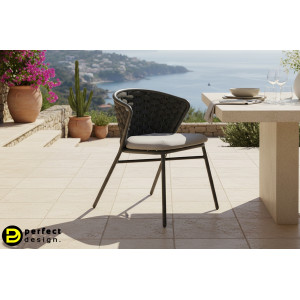 COMORE exkluzív kültéri szék - szürke BIZZOTTO