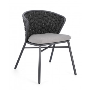 COMORE exkluzív kültéri szék - szürke BIZZOTTO