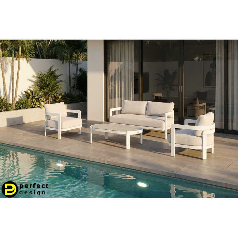 BARBADOS prémium kültéri szett - szürke/fehér