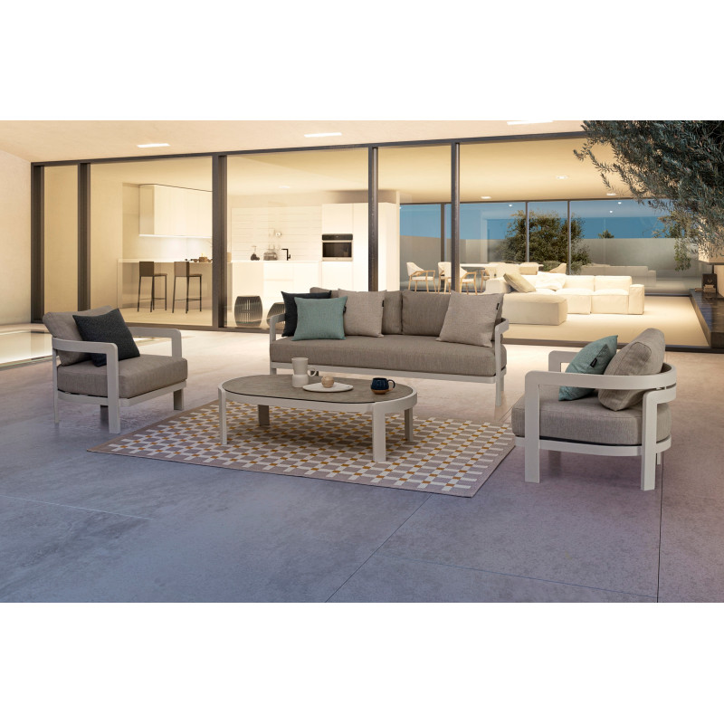 BARBADOS prémium kültéri szett - szürke/fehér