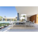 MILTON prémium bővíthető kültéri étkezőasztal - 180-240cm - antracit/taupe/fehér