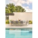 MILTON prémium bővíthető kültéri étkezőasztal - 180-240cm - antracit/taupe/fehér