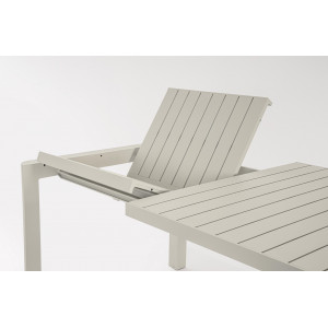MILTON prémium bővíthető kültéri étkezőasztal - 180-240cm - antracit/taupe/fehér