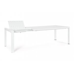 MILTON prémium bővíthető kültéri étkezőasztal - 180-240cm - antracit/taupe/fehér