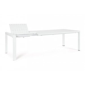 MILTON prémium bővíthető kültéri étkezőasztal - 180-240cm - antracit/taupe/fehér
