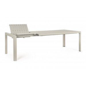 MILTON prémium bővíthető kültéri étkezőasztal - 180-240cm - antracit/taupe/fehér