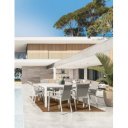 MILTON prémium bővíthető kültéri étkezőasztal -149/97cm - antracit/taupe/fehér