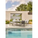 MILTON prémium bővíthető kültéri étkezőasztal -149/97cm - antracit/taupe/fehér