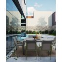 MILTON prémium bővíthető kültéri étkezőasztal -149/97cm - antracit/taupe/fehér