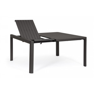 MILTON prémium bővíthető kültéri étkezőasztal -149/97cm - antracit/taupe/fehér