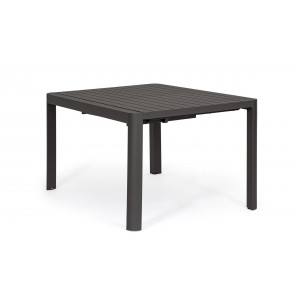 MILTON prémium bővíthető kültéri étkezőasztal -149/97cm - antracit/taupe/fehér