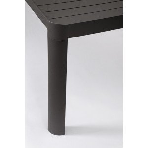 MILTON prémium bővíthető kültéri étkezőasztal -149/97cm - antracit/taupe/fehér