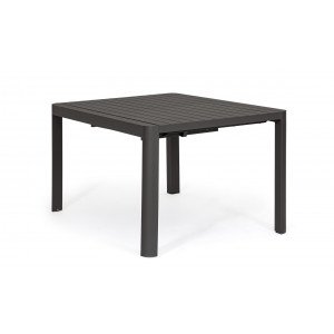 MILTON prémium bővíthető kültéri étkezőasztal -149/97cm - antracit/taupe/fehér