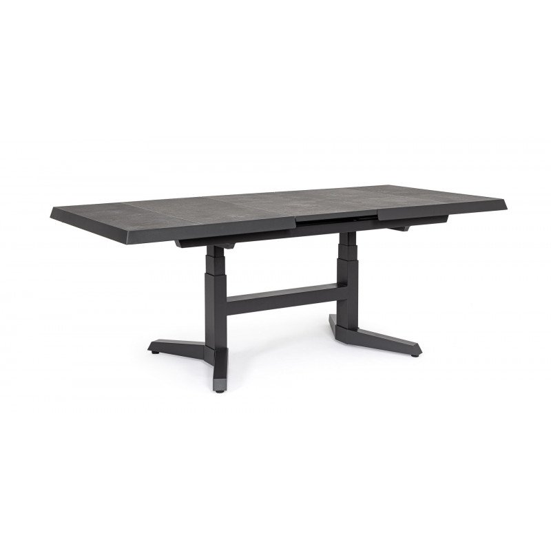 KEYWEST prémium kültéri kerámia étkezőasztal/ dohányzóasztal - antracit