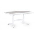 KEYWEST prémium kültéri kerámia étkezőasztal/ dohányzóasztal - fehér/szürke