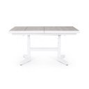 KEYWEST prémium kültéri kerámia étkezőasztal/ dohányzóasztal - fehér/szürke