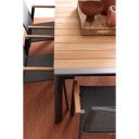 CANCUN prémium teakfa kültéri étkezőasztal - 180cm - antracit