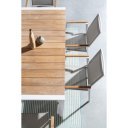 CANCUN prémium teakfa kültéri étkezőasztal - 180cm - fehér