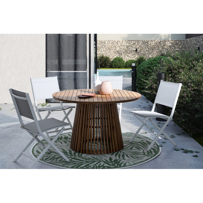 RODANO prémium akác kültéri étkezőasztal - 120cm