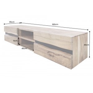 AMAZONAS design akác fali TV-szekrény - 160cm