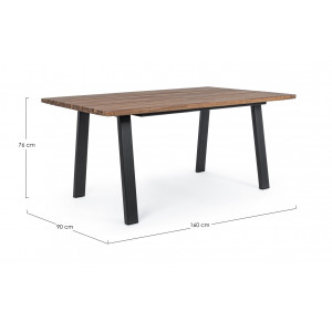 VERACRUZ prémium akácfa kültéri étkezőasztal - 160/200cm - antracit