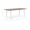 VERACRUZ prémium akácfa kültéri étkezőasztal - 160/200cm - fehér