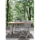 VERACRUZ prémium akácfa kültéri étkezőasztal - 160/200cm - fehér