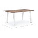 VERACRUZ prémium akácfa kültéri étkezőasztal - 160/200cm - fehér