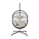 BALI design függőfotel - fekete/szürke