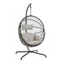 BALI design függőfotel - fekete/szürke
