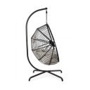 BALI design függőfotel - fekete/szürke