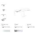 VINAROS design kerámia étkezőasztal - 240cm