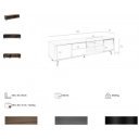 CONTINENTAL modern TV állvány - 180cm