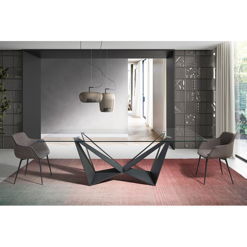 MIGUEL design étkezőasztal - 240cm - fekete