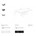 MIGUEL design étkezőasztal - 240cm - fekete