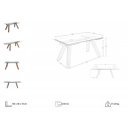 GARGALLO design bővíthető étkezőasztal - 160-240cm