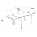 GARGALLO design bővíthető étkezőasztal - 160-240cm