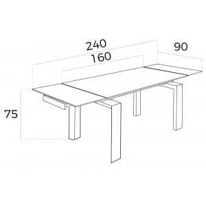 GARGALLO design bővíthető étkezőasztal - 160-240cm