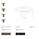 MILAGROS exkluzív diófa bővíthető étkezőasztal - 80/140cm