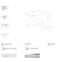 BELORADO design bővíthető kerámia étkezőasztal - 160-240cm