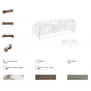 IDOLE prémium dió TV-szekrény - 200cm