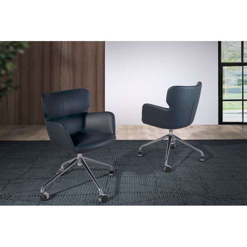 LANDETE modern forgószék -kék