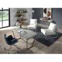 LANDETE modern forgószék -kék