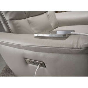 LAROSA prémium bőr relaxfotel - szürke